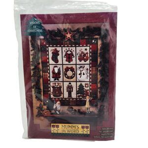 Mumm's the Word Visions of Christmas Applique Quilt Pattern 31” x 37" Uncut
